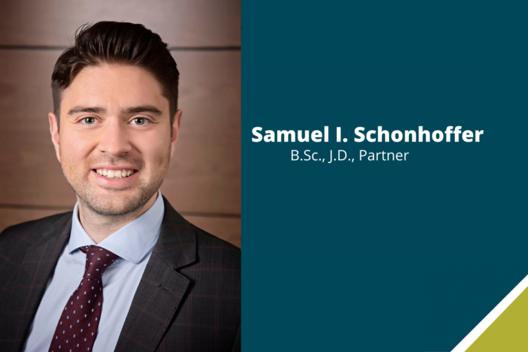 Welcome to our new Partner Samuel Schonhoffer