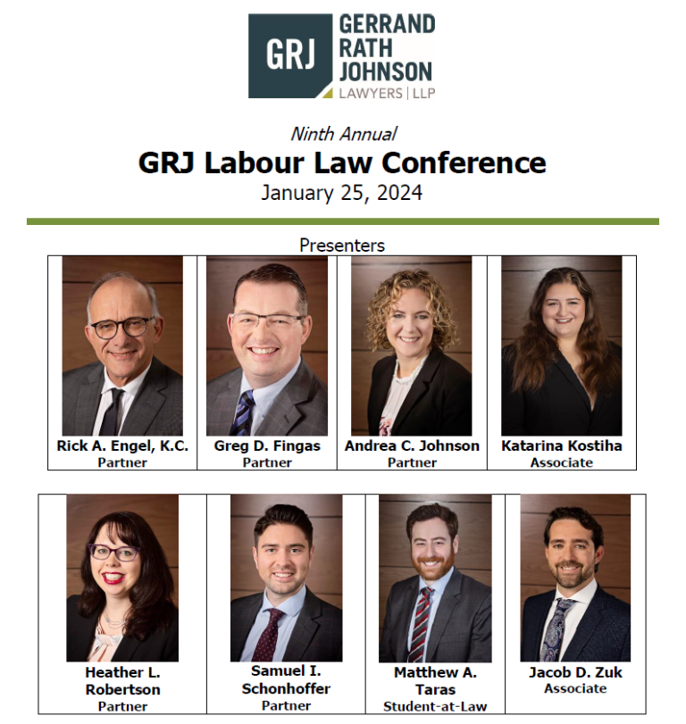 Ninth Annual GRJ Labour Law Conference